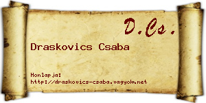 Draskovics Csaba névjegykártya